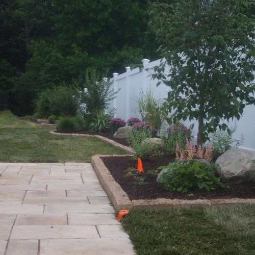 Landscape Plantings Next to Pavers in South Jersey